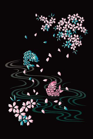 鱼印花花型图片