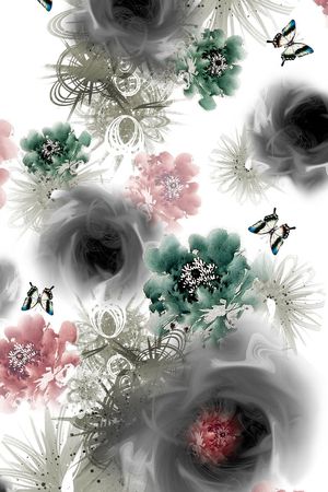 花卉印花花型图片