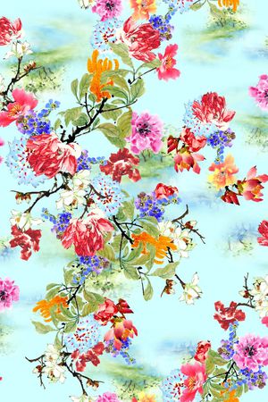 中国风印花花型图片