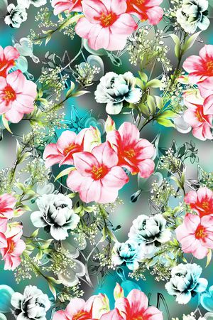 小碎花印花花型图片