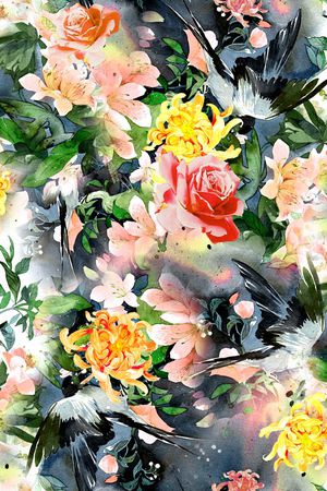 花卉印花花型图片
