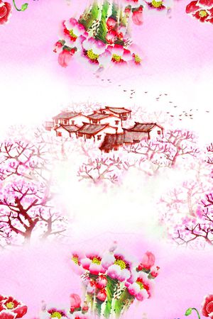 花朵印花花型图片
