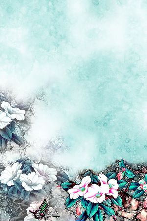 旗袍印花花型图片