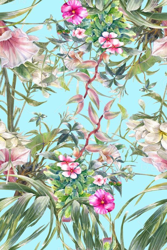 手绘印花花型图片