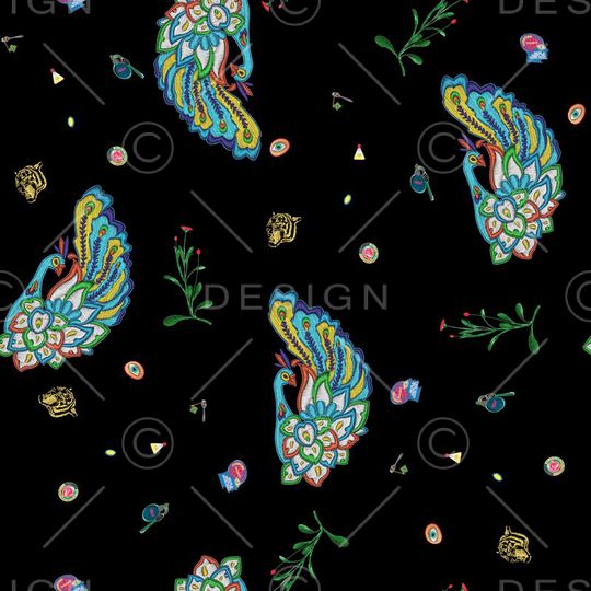 提花印花花型图片