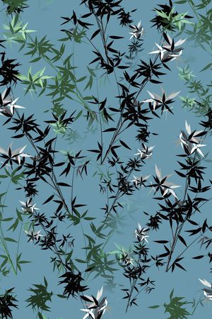手绘竹子、剪影、简单图案印花花型图片