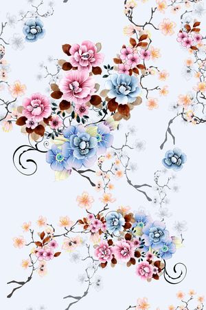 花朵印花花型图片