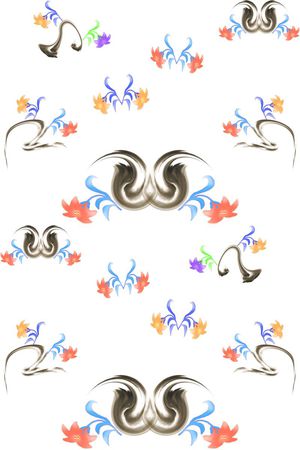 梦绕田园小花印花花型图片