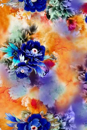 中国风印花花型图片