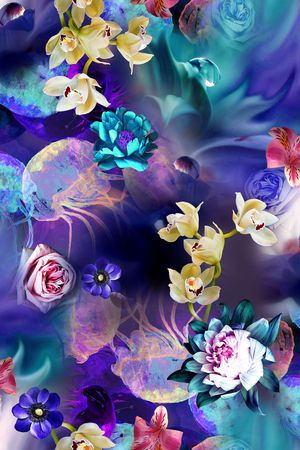 花朵印花花型图片