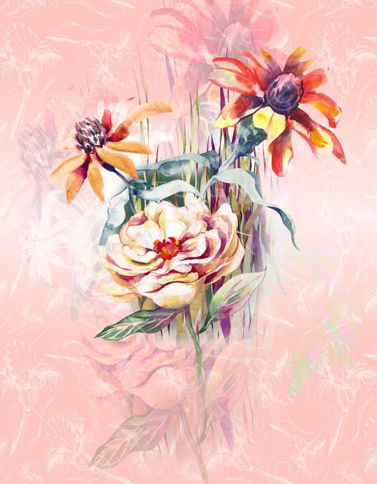 手绘印花花型图片