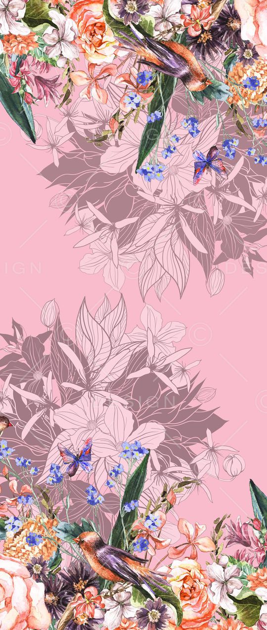 手绘印花花型图片