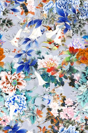 花卉印花花型图片