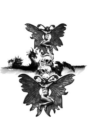 单色印花花型图片