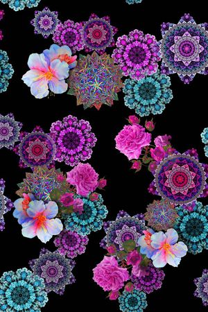 花卉印花花型图片