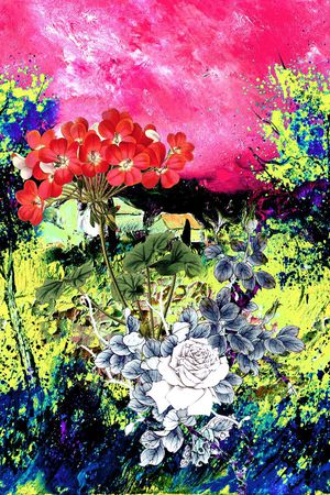 花卉印花花型图片
