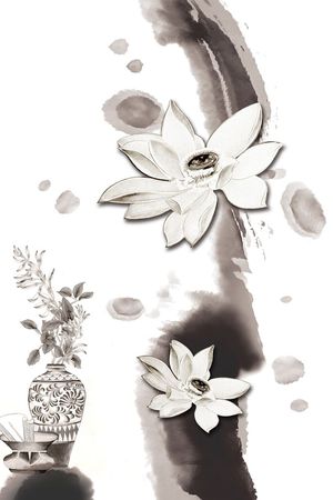 青花瓷印花花型图片