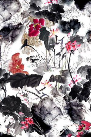 中国风印花花型图片
