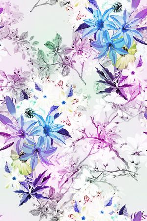 小碎花印花花型图片