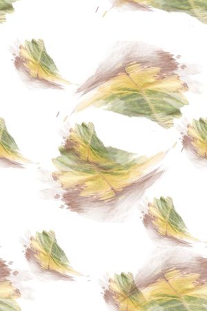 秋叶印花花型图片