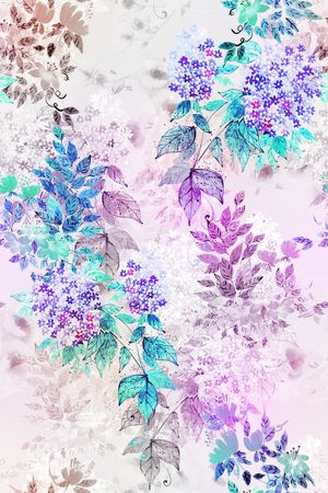 竹叶印花花型图片