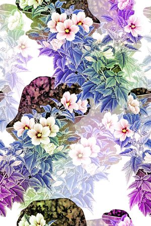 竹叶印花花型图片