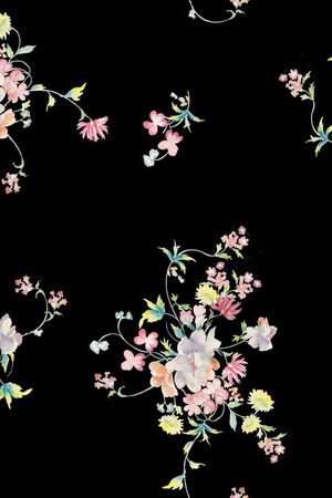 手绘水彩时尚花卉印花花型图片