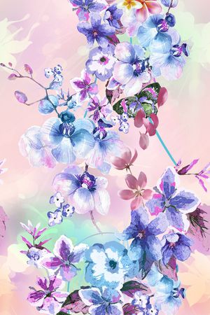 乱花印花花型图片