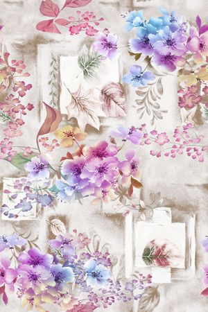 乱花印花花型图片