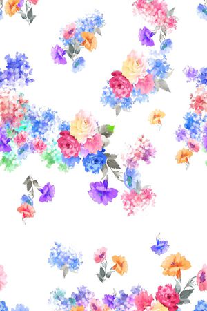乱花印花花型图片