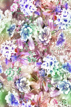 乱花印花花型图片