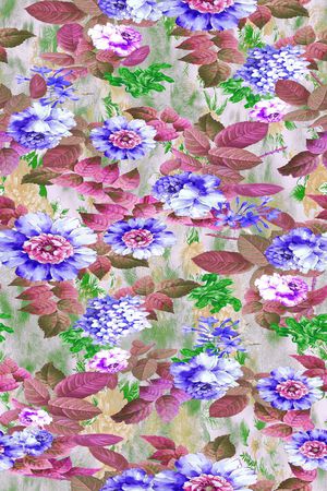 乱花印花花型图片