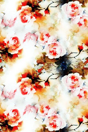 牡丹花卉印花花型图片