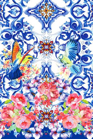 MAX-定位欧美民族风印花花型图片