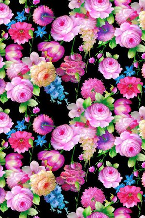 花朵印花花型图片
