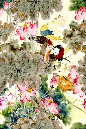 中国风印花花型图片
