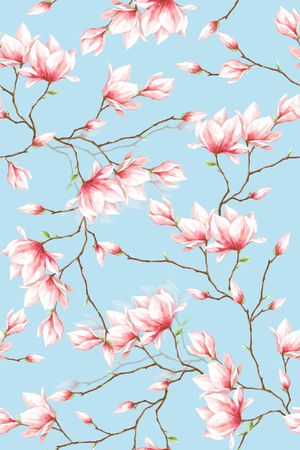 玉兰花印花花型图片