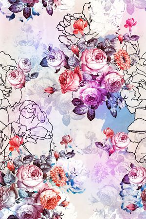 花朵印花花型图片