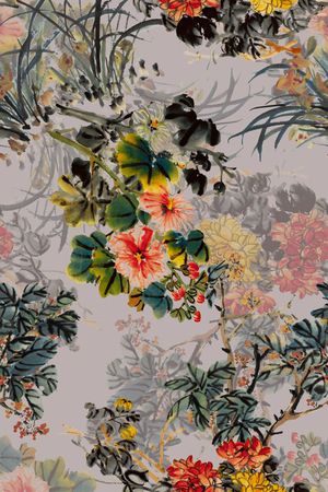 中国风印花花型图片