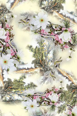 中国风印花花型图片