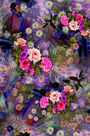 花朵印花花型图片
