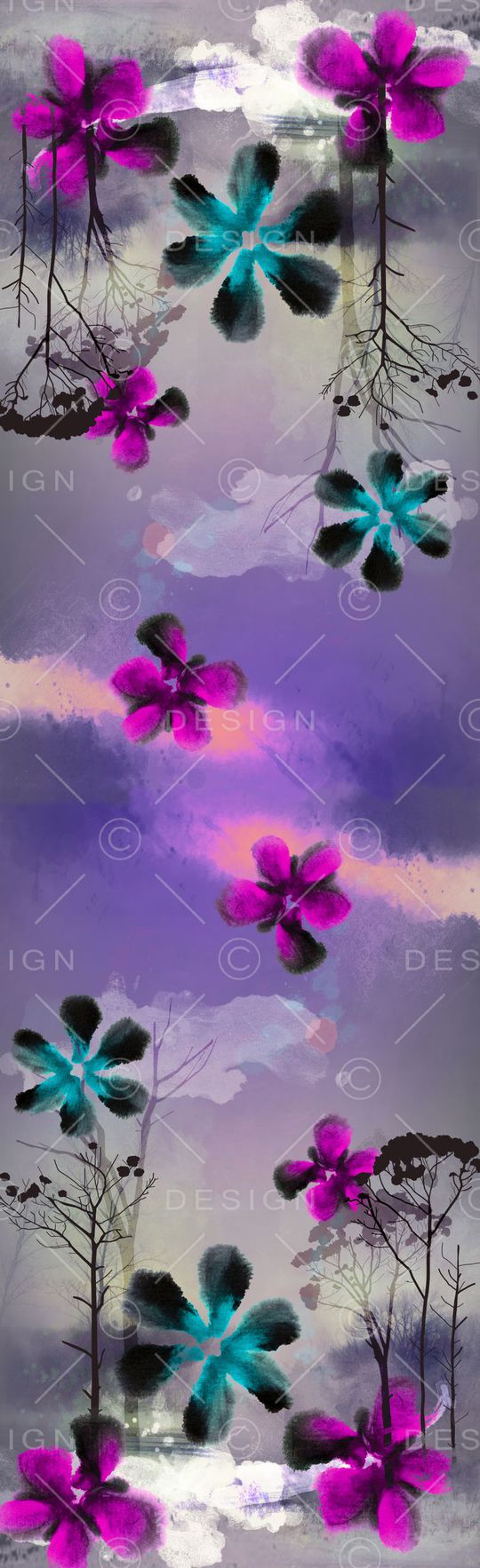 围巾印花花型图片