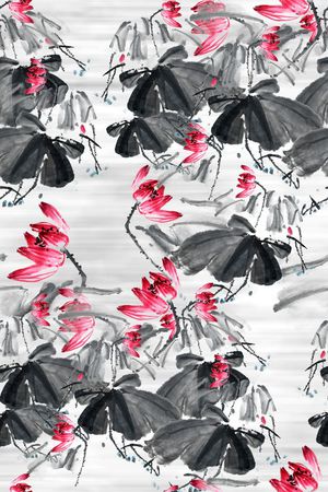 肌理印花花型图片