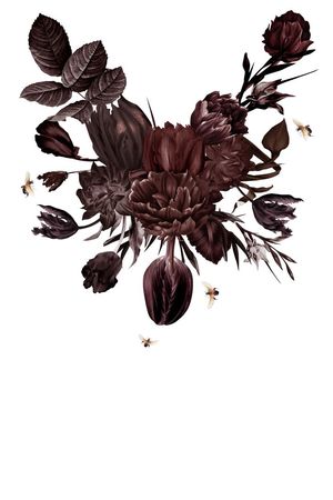 油画花卉印花花型图片
