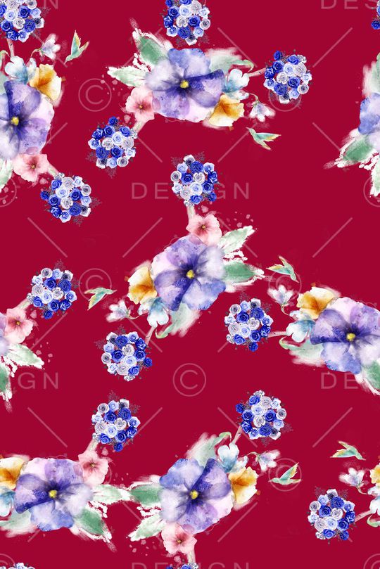 手绘印花花型图片