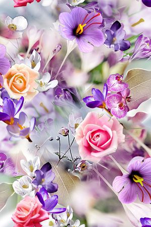 3D花朵印花花型图片
