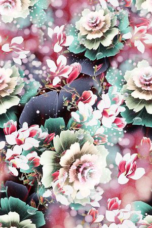 MAX-中老年真丝女装印花花型图片