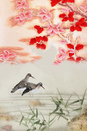 风景印花花型图片