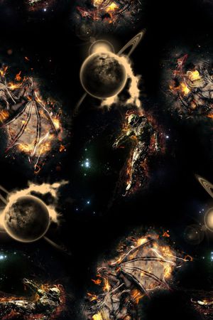 星空宇宙太空印花花型图片