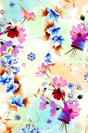 肌理印花花型图片